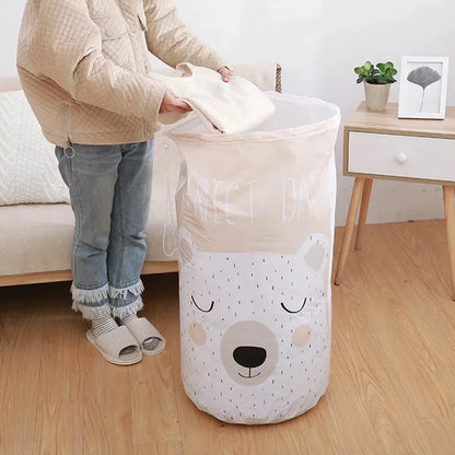 Cartoon Bear Quilt Storage Bag Closet Clothes Storage Organizers Clothes Blanket Baby Toys Basket Travel Suitcases Quilt Bags