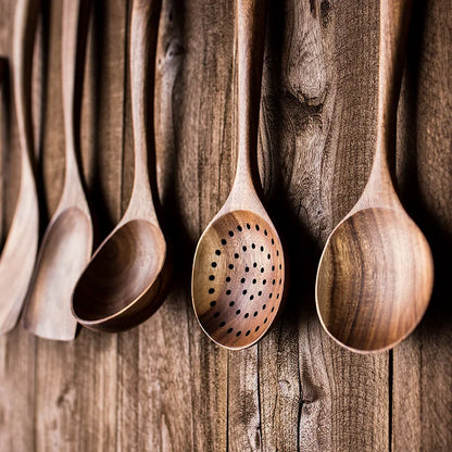 Natural Teak Cooking Spoon Scoop Kitchen