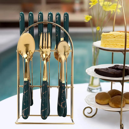 24pieces Gold Cutlery Set