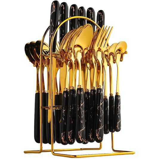 24 Pcs Flatware Set Stainless Steel