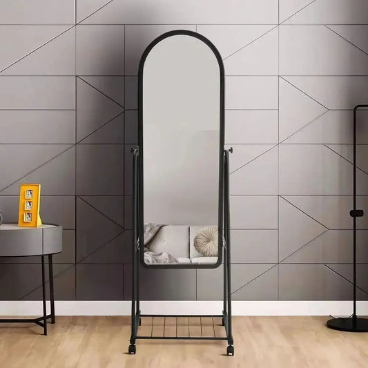 Full Length Rolling Mirror with Bracket