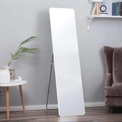 Silver White Modern Rectangular Metal Freestanding Mirrors