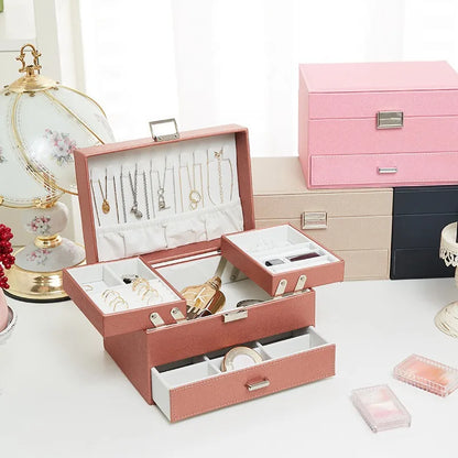 Three-Layer Jewelry Organize Box 