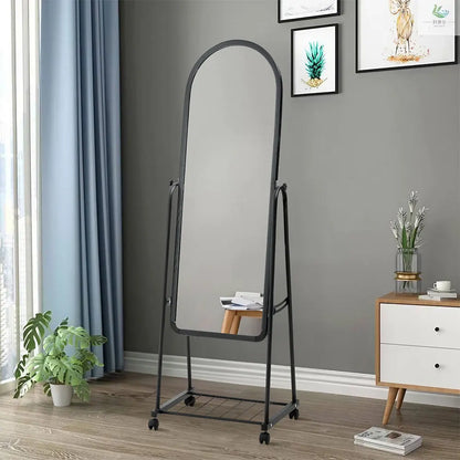 Full Length Rolling Mirror with Bracket