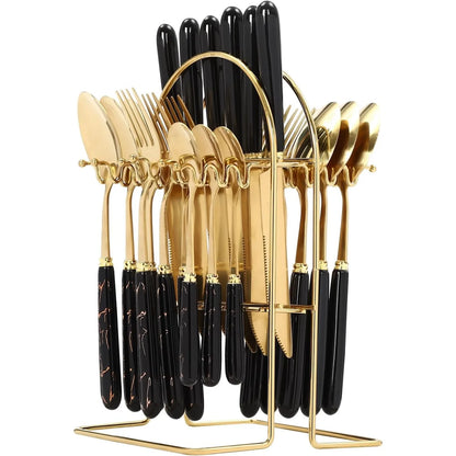 24pieces Gold Cutlery Set