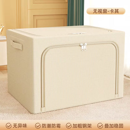 Oxford Cloth Collapsible Storage Box Cloth Steel Frame Large Size Storage Box Clothes Quilt Toys Organizer Box